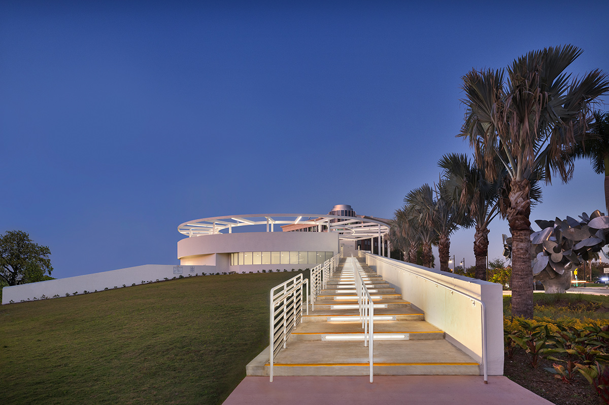 Architectural dusk view of the Doral Cultural Center  Miami, FL